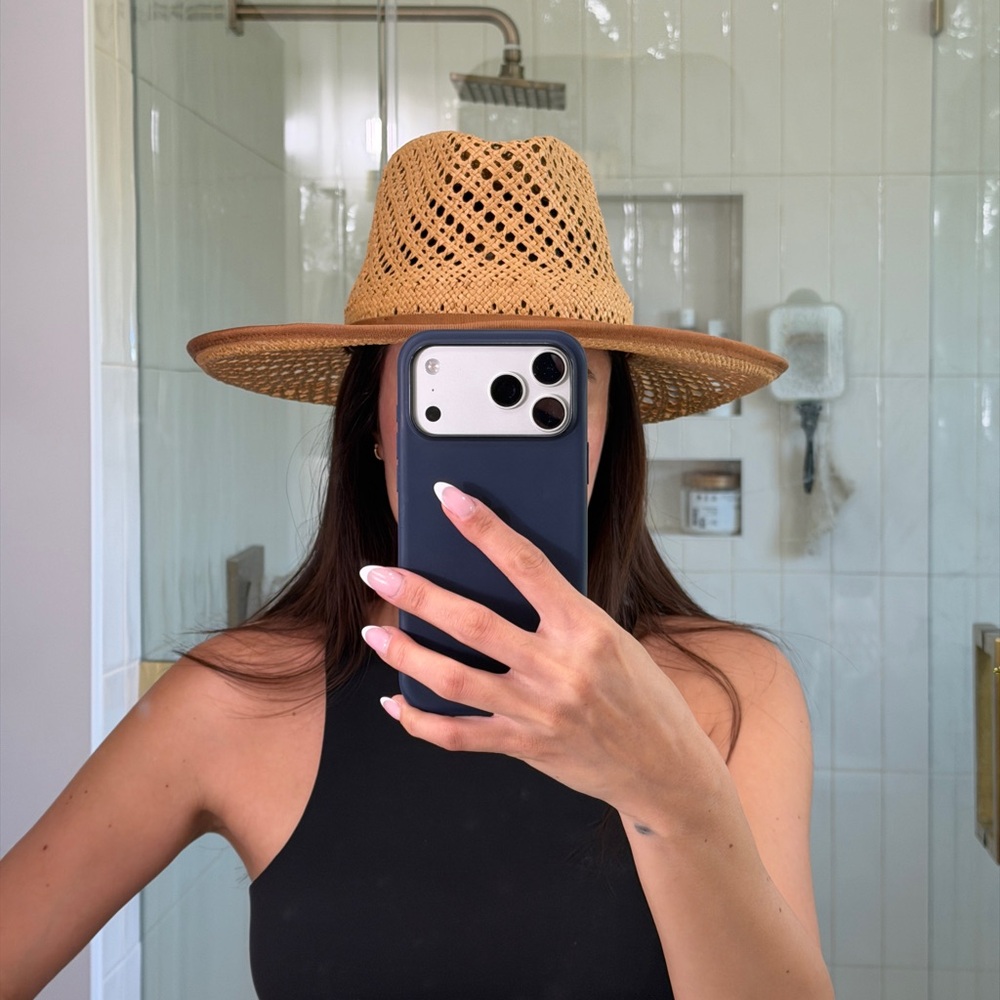 Woven Straw Wide-Brim Sun Hat - Natural Tan
